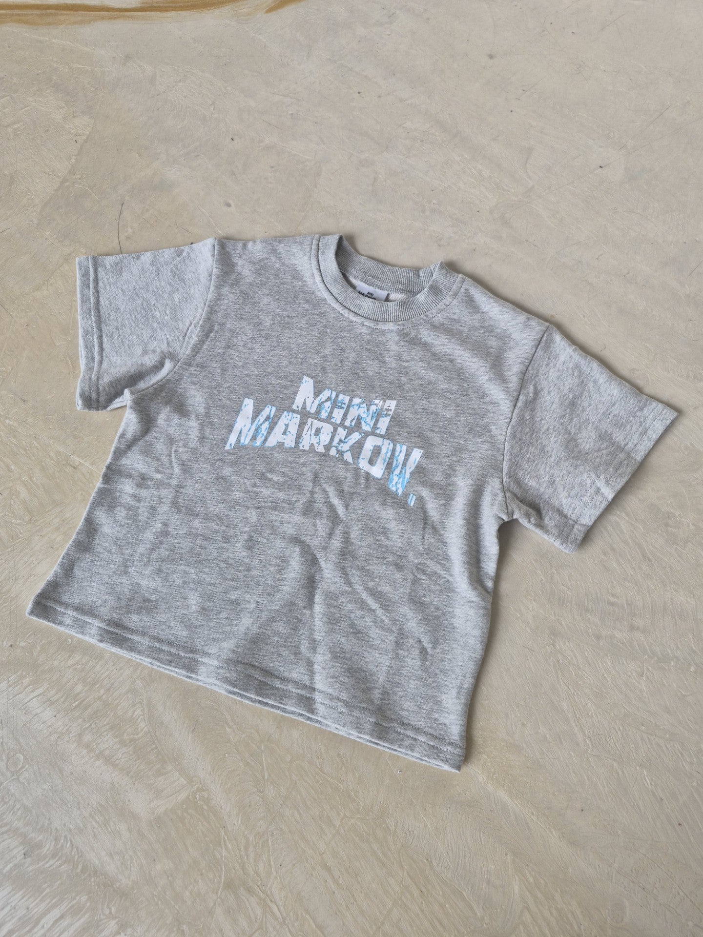 Cracked Tee in Grey Marle