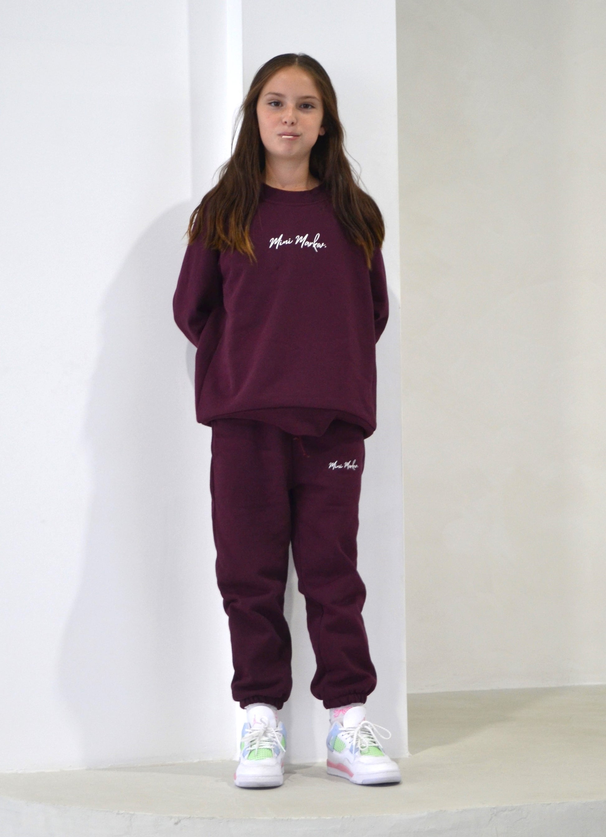 Track pants in Plum
