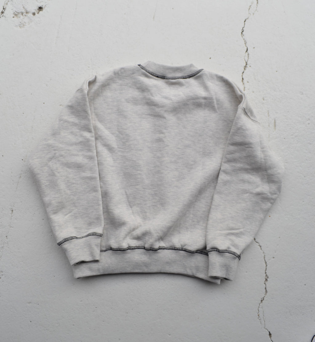 Contrast stitch jumper in Grey