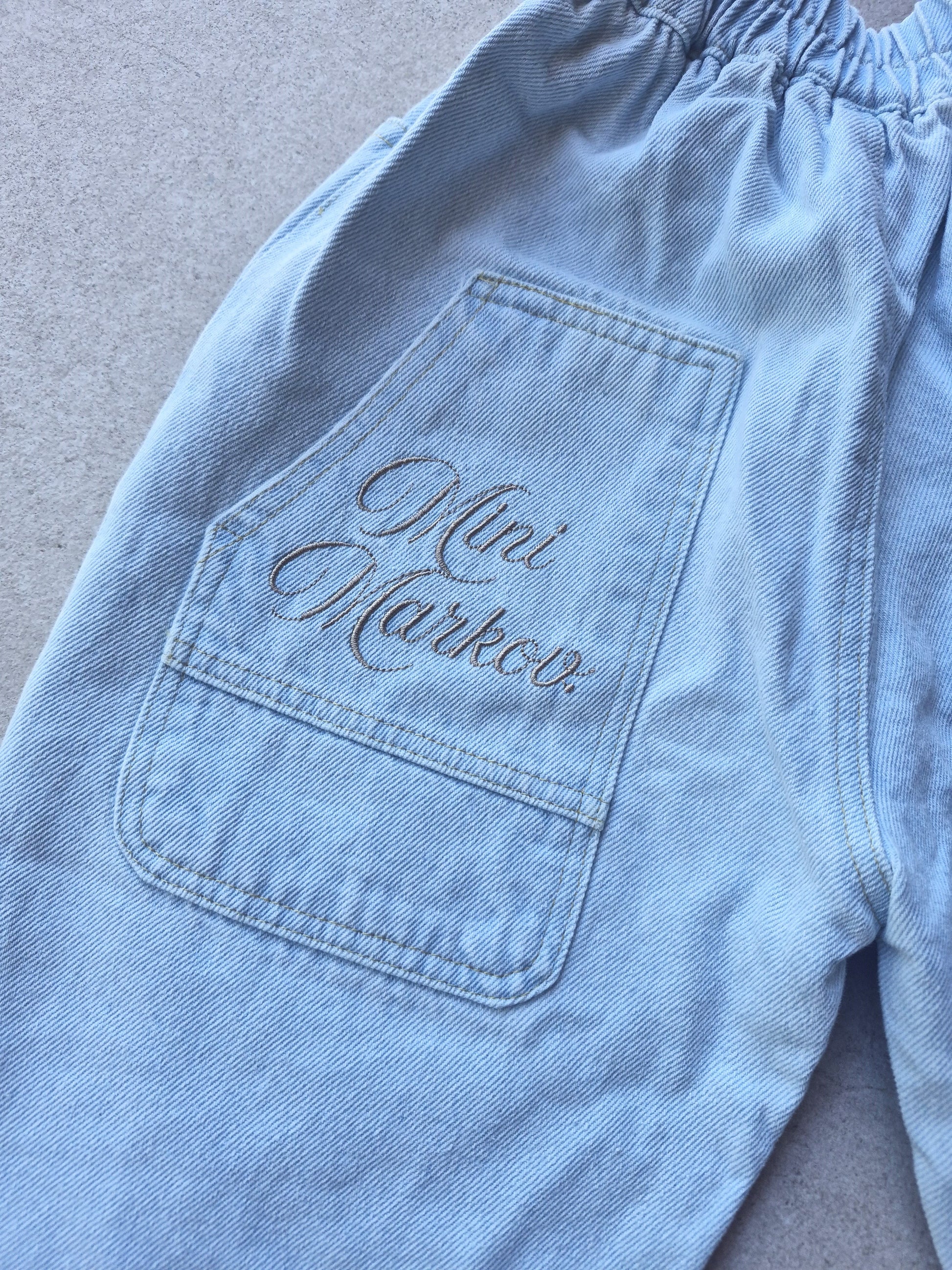 Light wash denim jean