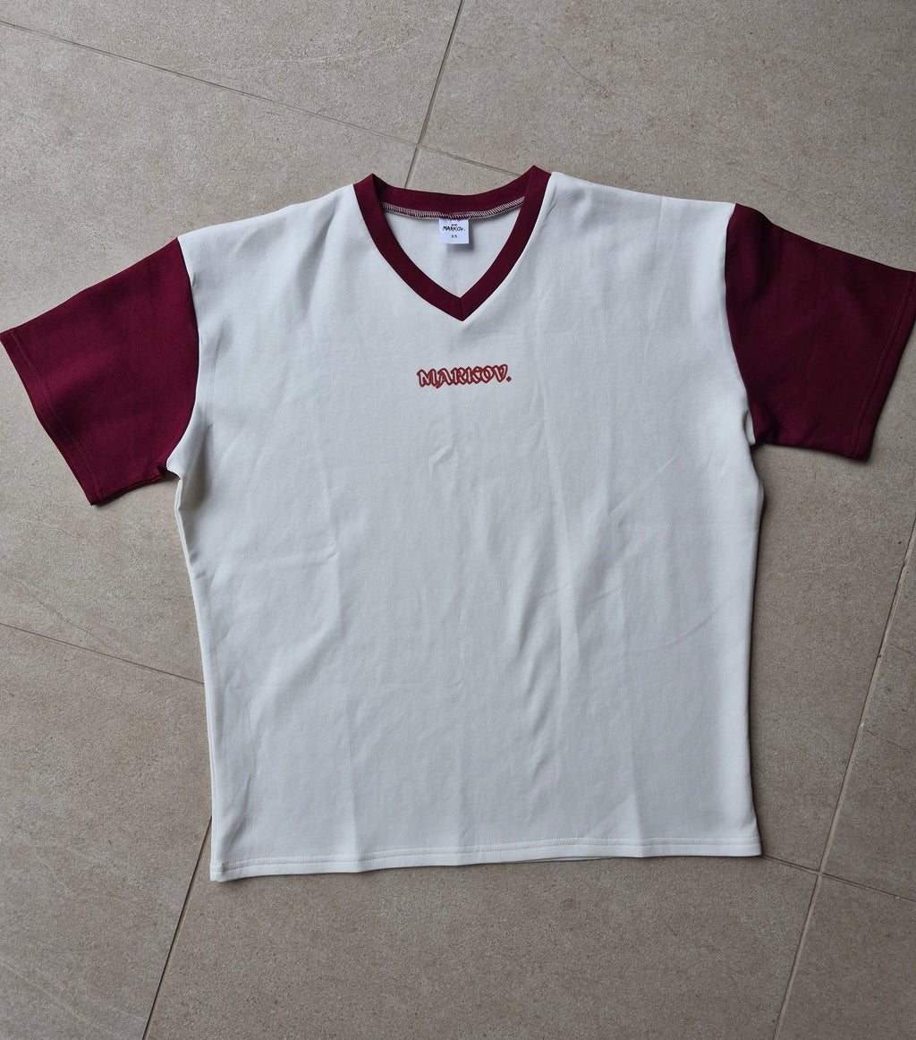 Adults Jersey Tee in White Cherry