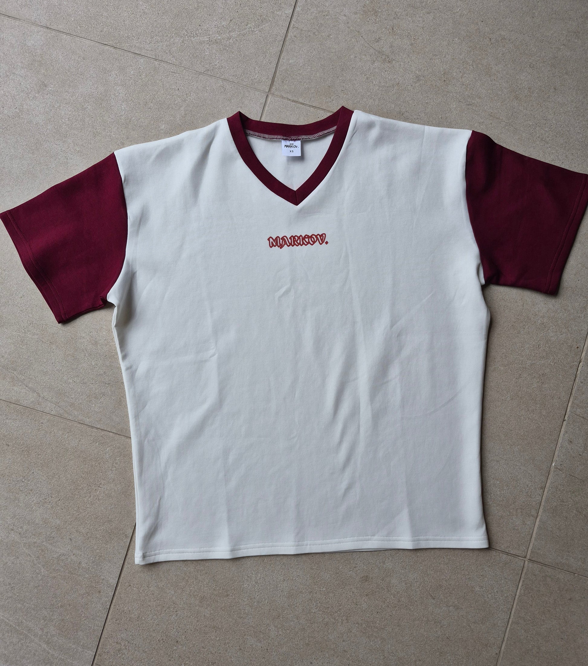 Adults Jersey Tee in White Cherry