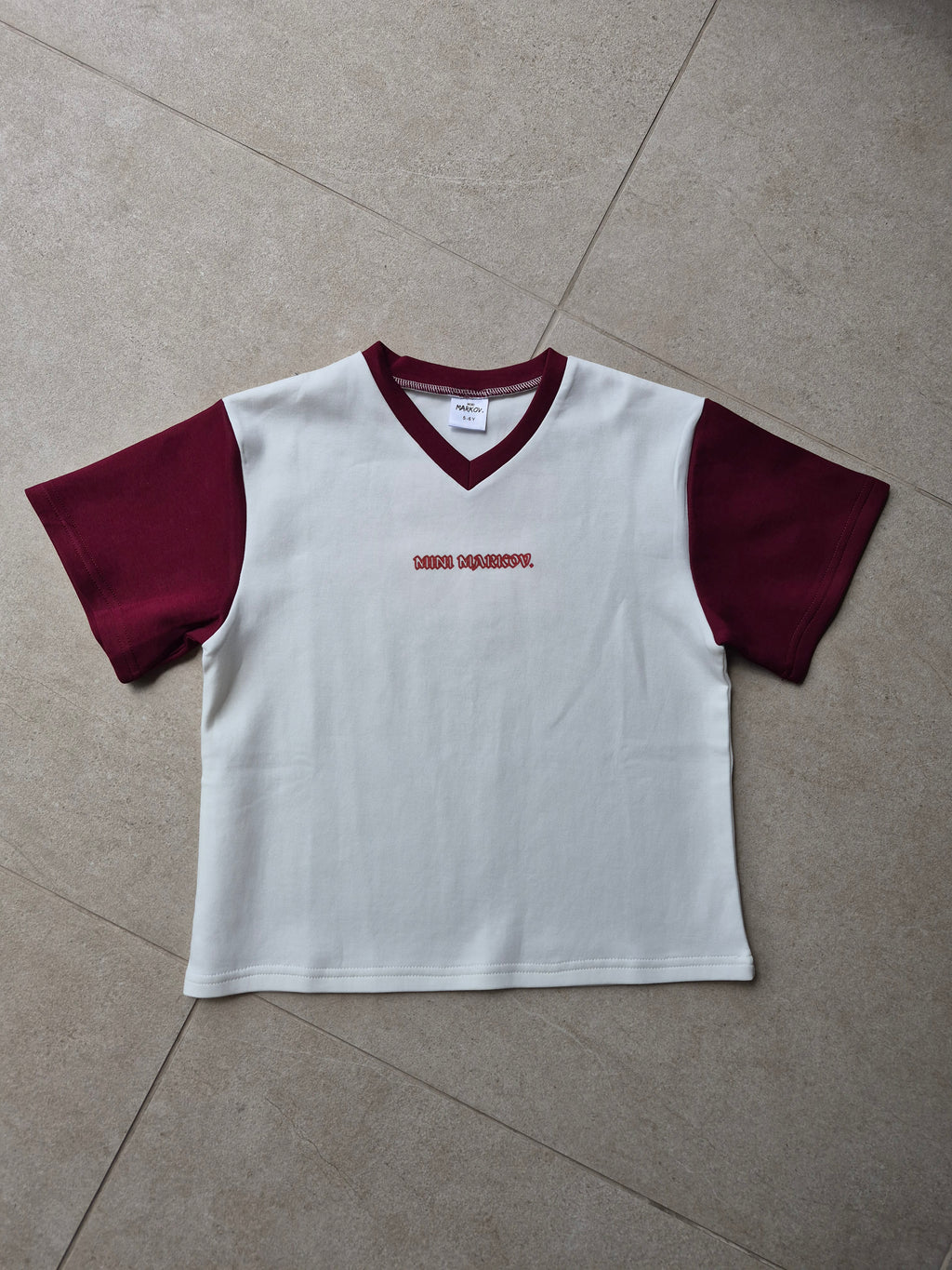 Jersey Tee in White Cherry