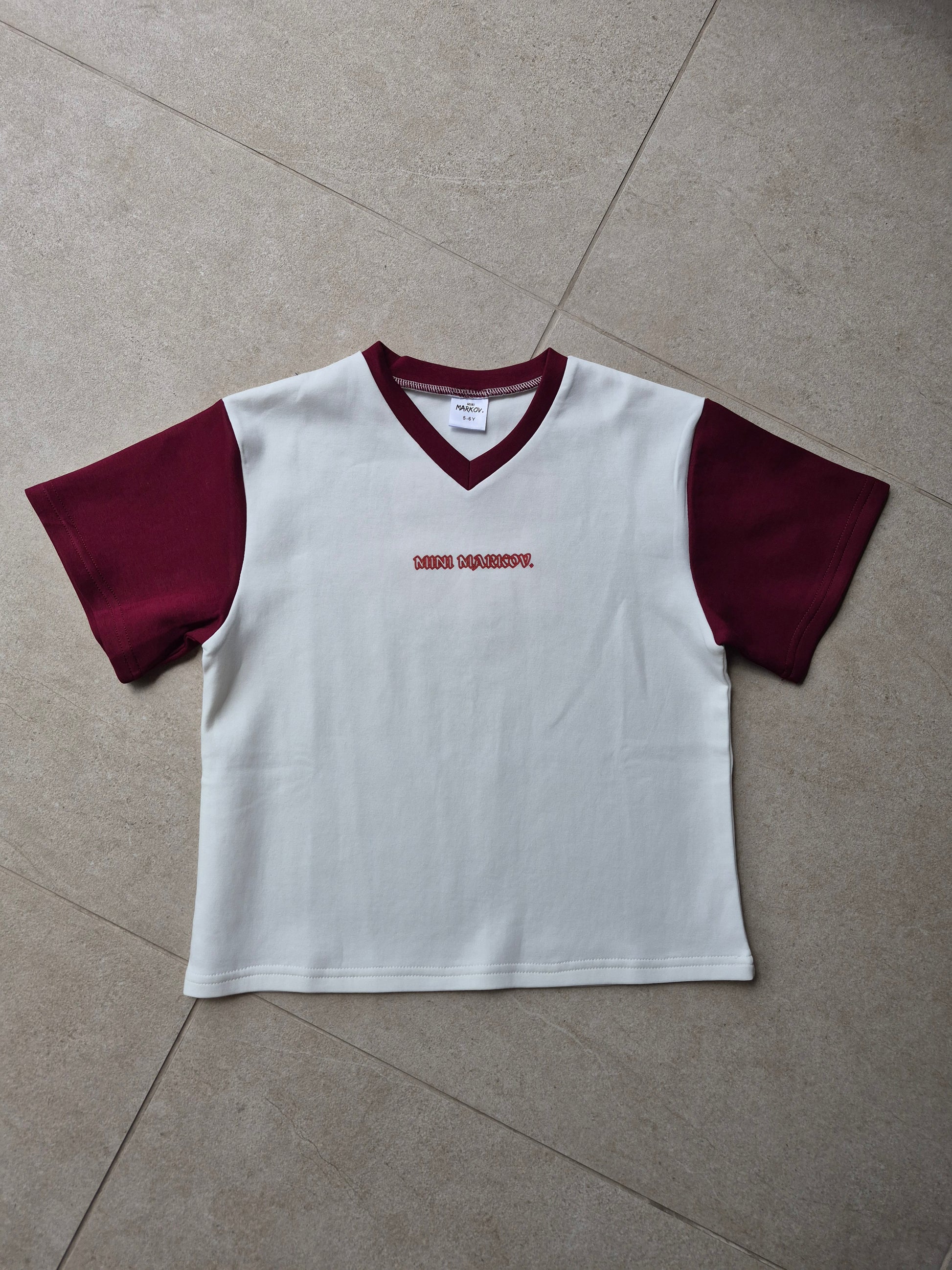 Jersey Tee in White Cherry