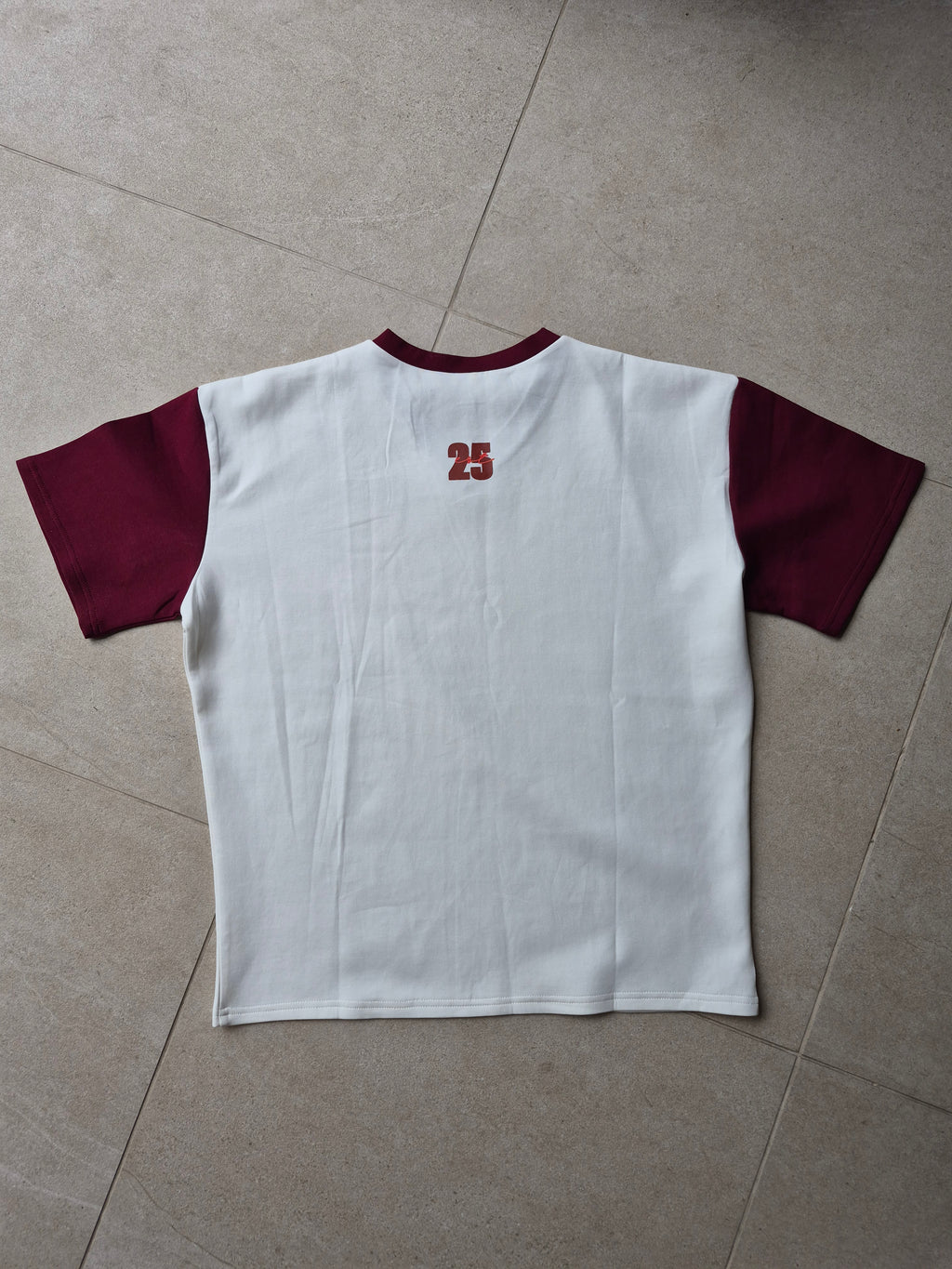 Adults Jersey Tee in White Cherry