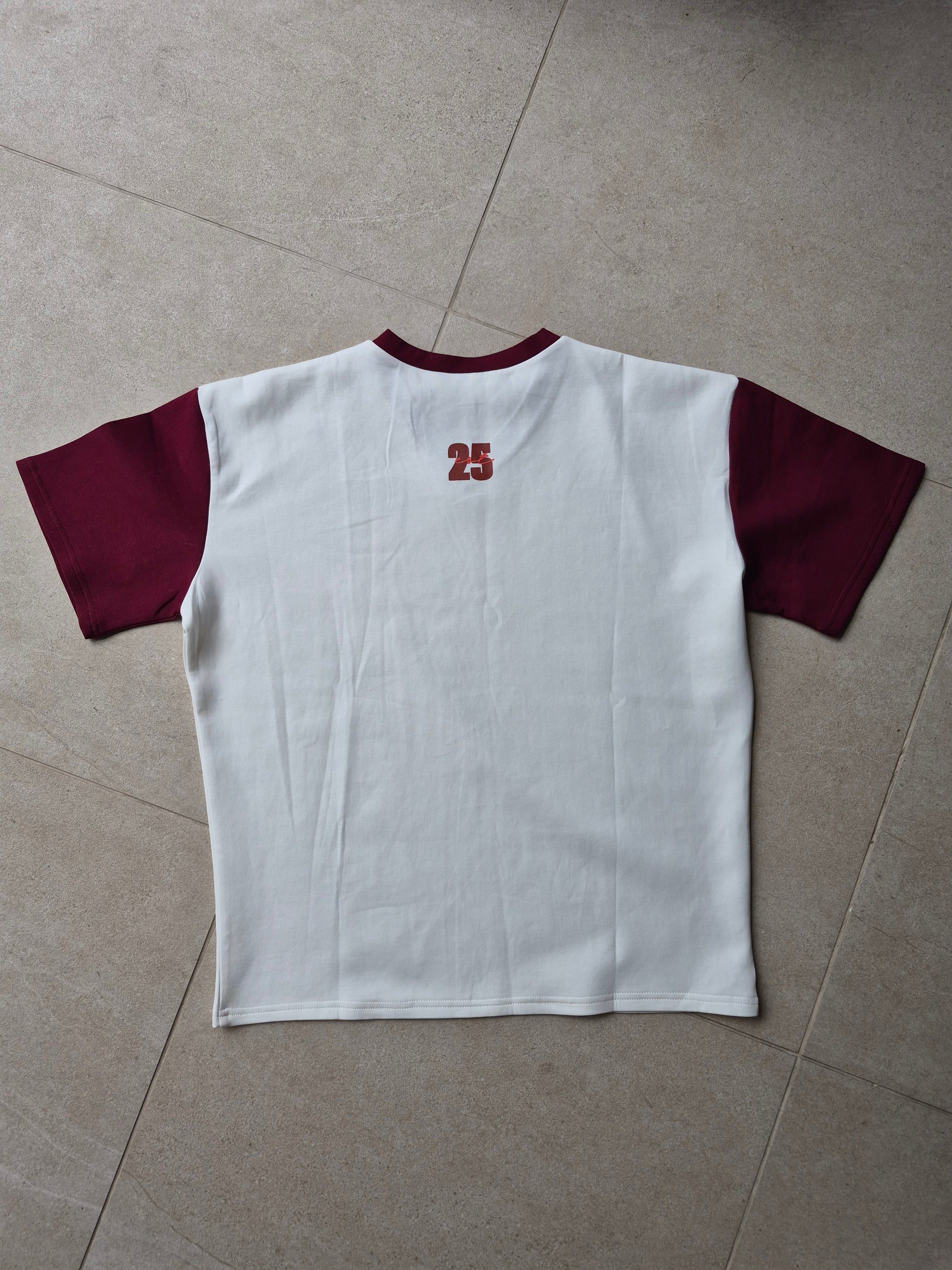 Adults Jersey Tee in White Cherry