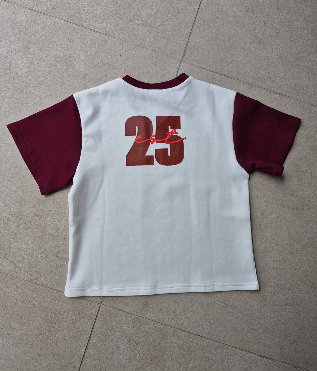 Jersey Tee in White Cherry